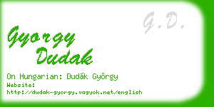 gyorgy dudak business card